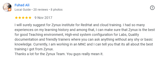 Fuhad Ali Google review