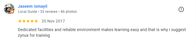 Jaseem Ismayil Google review