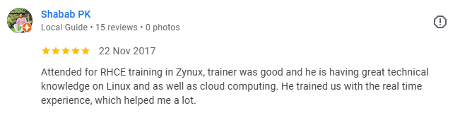 Shabab P K Google review
